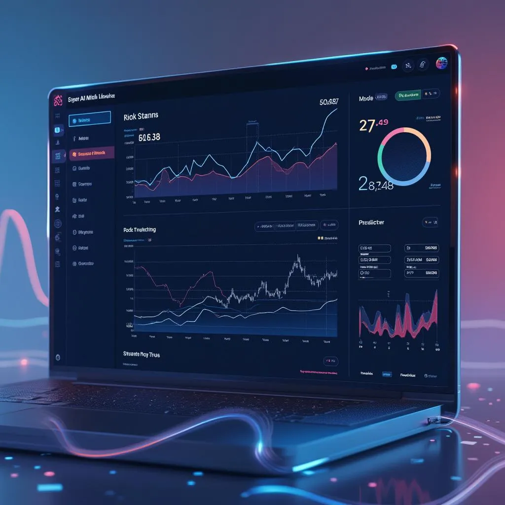 Interface utilisateur d'une plateforme d'IA financière